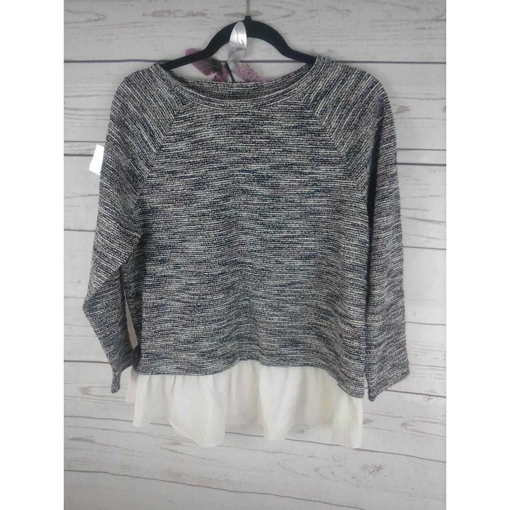 Loft Sweater With Ruffles At Bottom Size Medium - Picture 2 of 9